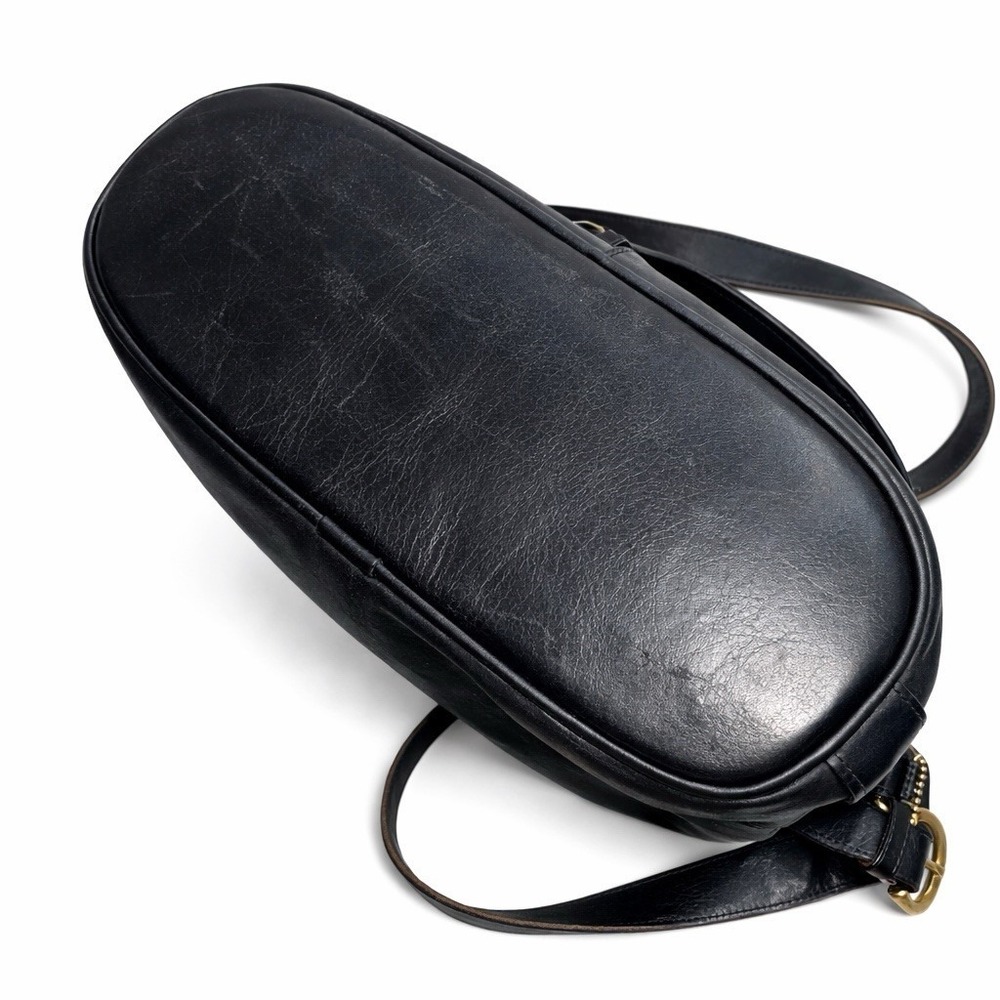 Coach Vintage Whitney Bag 4115 Black Leather Flap Crossbody 1990s USA - Picture 3 of 11
